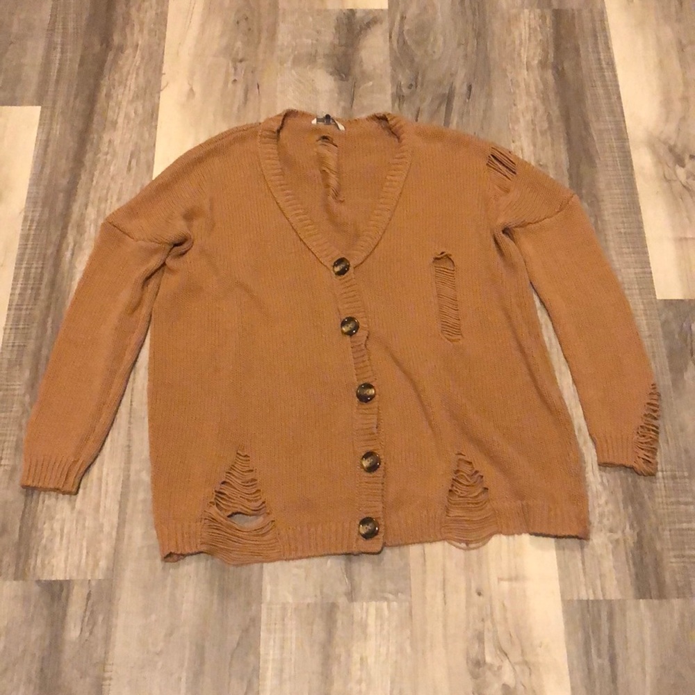 BKE Distressed Cardigan